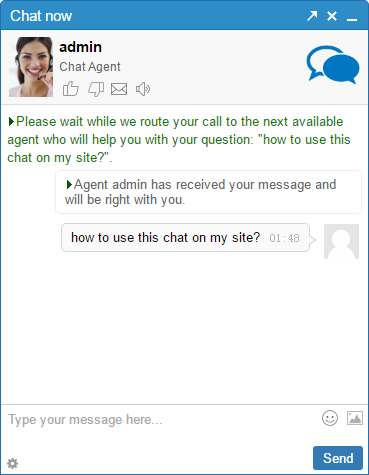 inline chat window