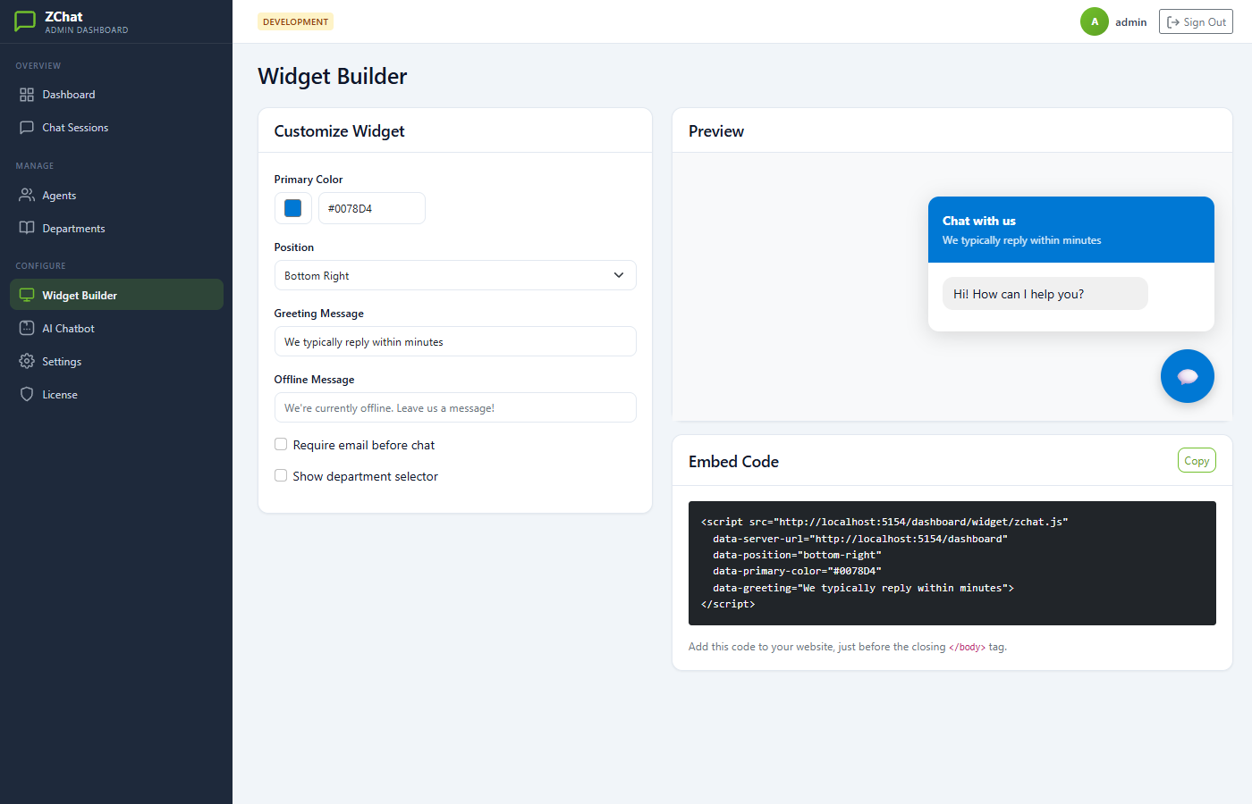 Widget builder